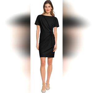 NWT Donna Morgan Boat Neck Side Waist Twist Detail Mini Size 10